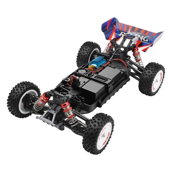 WLtoys 124008 RTR kefe nélküli RC buggy 1/12, 2.4G, 4WD, 60 km/h versenyautó - 2 akkumulátor