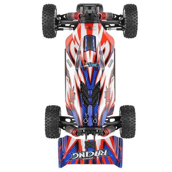 WLtoys 124008 RTR kefe nélküli RC buggy 1/12, 2.4G, 4WD, 60 km/h versenyautó - 1 akkumulátor