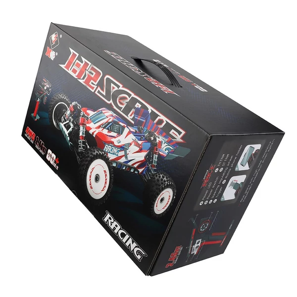WLtoys 124008 RTR kefe nélküli RC buggy 1/12, 2.4G, 4WD, 60 km/h versenyautó - 1 akkumulátor