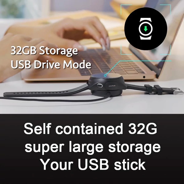 Aipower W28 3 az 1-ben okosóra vezeték nélküli fülhallgatóval és MP3 lejátszóval – Fekete