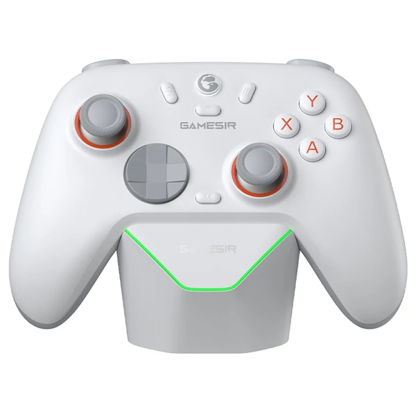 GameSir Nova 2 Lite vezeték nélküli játékvezérlő, PC/Switch/Android/iOS, Hall szenzoros ravasz, mechanikus D-pad, rezgőmotor - Fehér