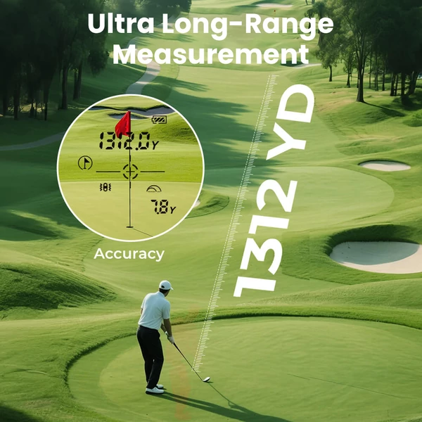 CIGMAN CT-1200 golftávmérő, 1200 m, lejtésmérés, 6x nagyítás, zászlózár, IP54, 6 mód, újratölthető