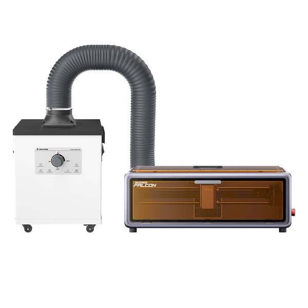 Creality Falcon A1 10W FDA 1. osztályú lézer, 600mm/s gravírozás, kamera, anyagfelismerés, szemvédelem, 305×381mm +  150 W-os füstelszívó