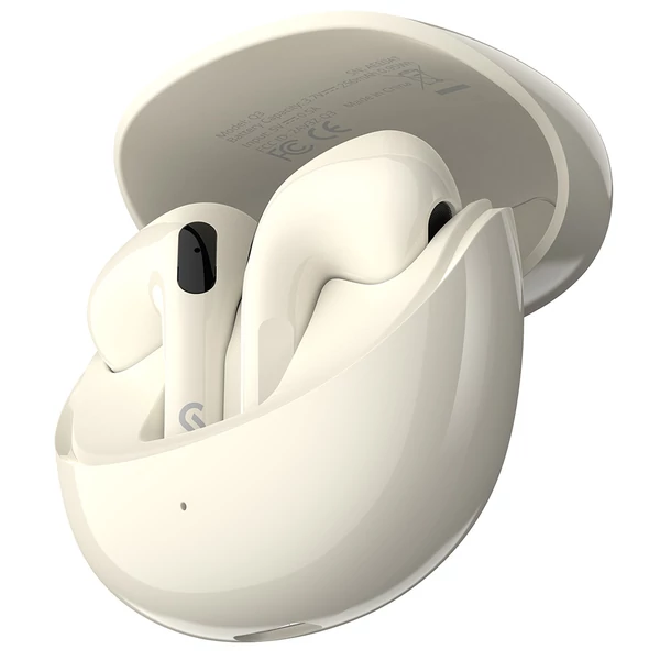 SOUNARC Q3 vezeték nélküli fülhallgató – Bluetooth 5.3, IPX5, 20 óra üzemidő, érintésvezérlés – Bézs