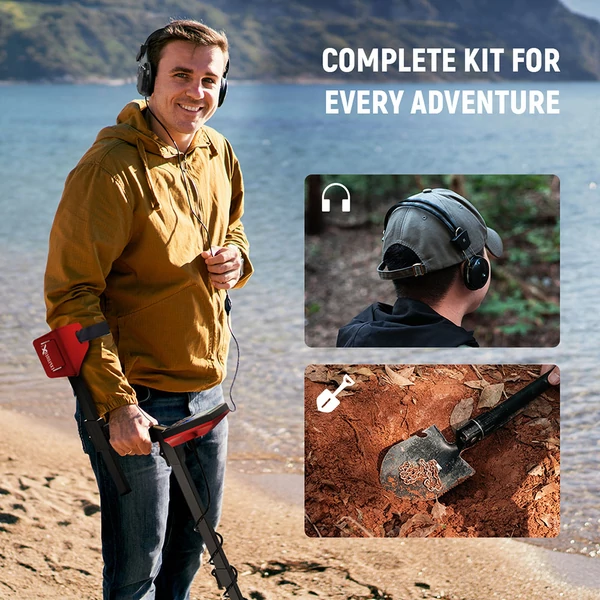 KAIWEETS EXPLORER X II fémdetektor – 4 üzemmód, állítható szár, IP68 vízálló tekercs, LCD kijelző