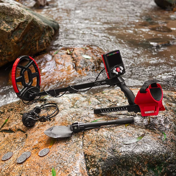 KAIWEETS EXPLORER X II fémdetektor – 4 üzemmód, állítható szár, IP68 vízálló tekercs, LCD kijelző