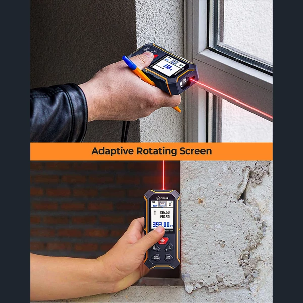 CIGMAN CD-60R Digitális lézeres távolságmérő – 120m, piros lézersugár, ±1/16” pontosság, memóriás LCD kijelző