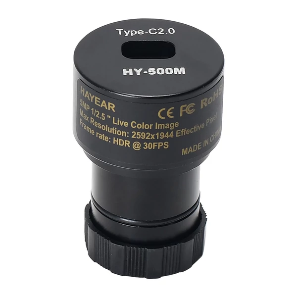 HAYEAR 5MP Digitális Elektronikus Okulár - USB 2.0 Csatlakozó, 30mm/30.5mm Adapter, CMOS Képérzékelő