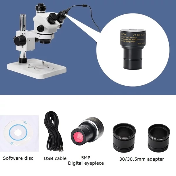 HAYEAR 5MP Digitális Elektronikus Okulár - USB 2.0 Csatlakozó, 30mm/30.5mm Adapter, CMOS Képérzékelő