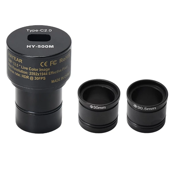 HAYEAR 5MP Digitális Elektronikus Okulár - USB 2.0 Csatlakozó, 30mm/30.5mm Adapter, CMOS Képérzékelő