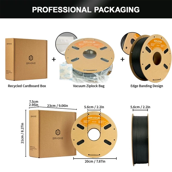 ERYONE üvegszálas filament PA12/PA6 - 2kg fekete + 1kg fehér