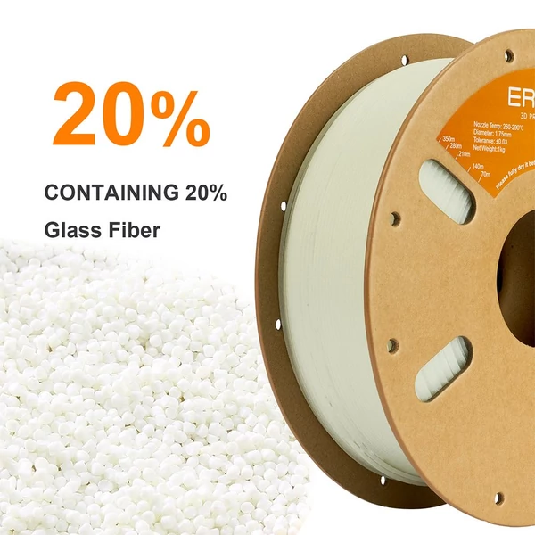 ERYONE üvegszálas filament PA6 - 1kg Fehér