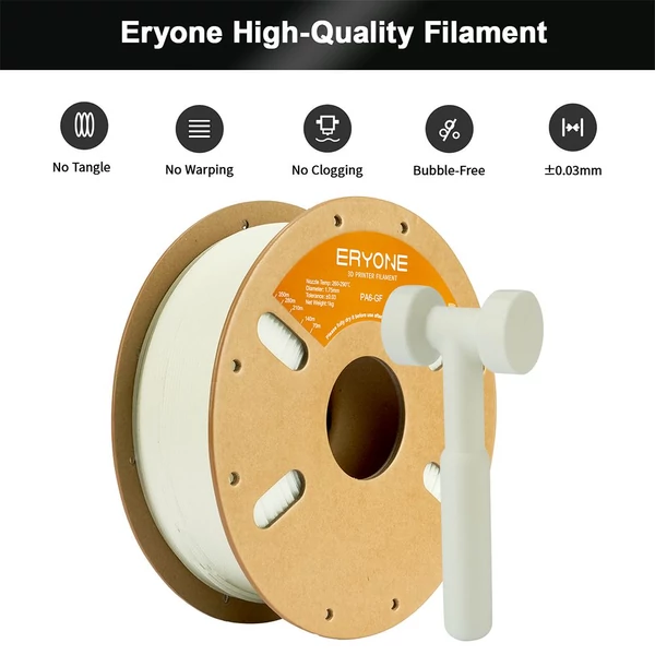ERYONE üvegszálas filament PA6 - 1kg Fehér