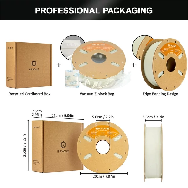 ERYONE üvegszálas filament PA6 - 1kg Fehér
