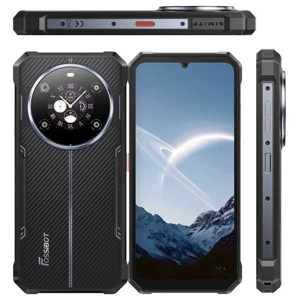 FOSSiBOT F109S strapabíró okostelefon, Android 15, 6+256GB, 10600mAh akkumulátor, 50MP kamera, NFC