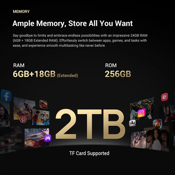 FOSSiBOT F109S strapabíró okostelefon, Android 15, 6+256GB, 10600mAh akkumulátor, 50MP kamera, NFC