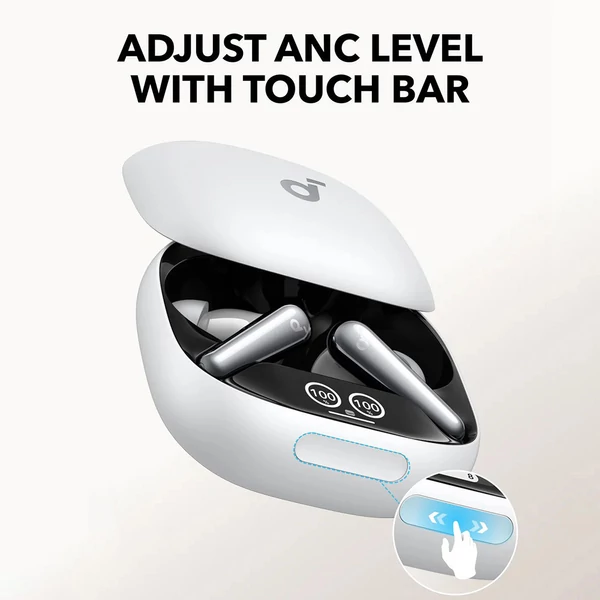 Anker Soundcore Liberty 4 Pro ANC fülhallgató, adaptív zajszűrés 3.0, Hi-Res, gyorstöltés, IPX5 - Fehér