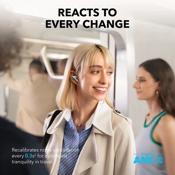 Anker Soundcore Liberty 4 Pro ANC fülhallgató, adaptív zajszűrés 3.0, Hi-Res, gyorstöltés, IPX5 - Fehér