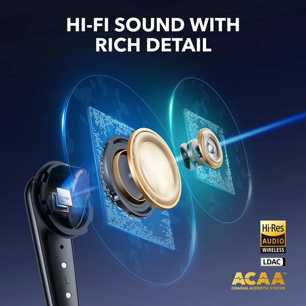 Anker Soundcore Liberty 4 Pro ANC fülhallgató, adaptív zajszűrés 3.0, Hi-Res, gyorstöltés, IPX5 - Fehér