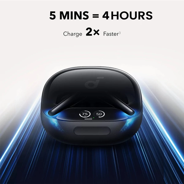 Anker Soundcore Liberty 4 Pro ANC fülhallgató, adaptív zajszűrés 3.0, Hi-Res, gyorstöltés, IPX5 - Fekete