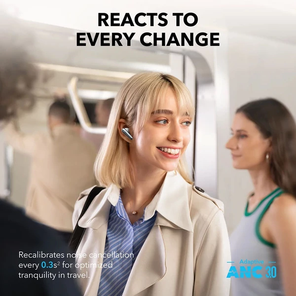 Anker Soundcore Liberty 4 Pro ANC fülhallgató, adaptív zajszűrés 3.0, Hi-Res, gyorstöltés, IPX5 - Kék