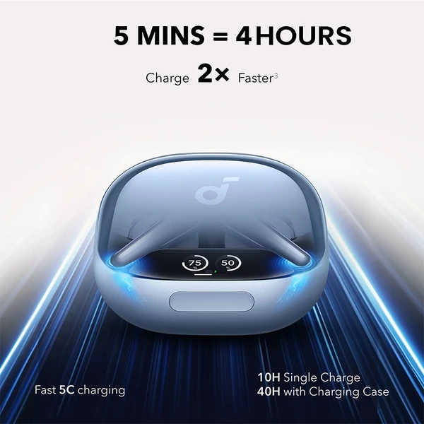 Anker Soundcore Liberty 4 Pro ANC fülhallgató, adaptív zajszűrés 3.0, Hi-Res, gyorstöltés, IPX5 - Kék