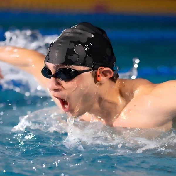 SHOKZ OpenSwim Pro nyitott fülhallgató, csontvezetéses sport fejhallgató, IP68 vízálló, Bluetooth+MP3, 9 óra üzemidő - Fekete