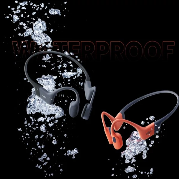 SHOKZ OpenSwim Pro nyitott fülhallgató, csontvezetéses sport fejhallgató, IP68 vízálló, Bluetooth+MP3, 9 óra üzemidő - Narancs