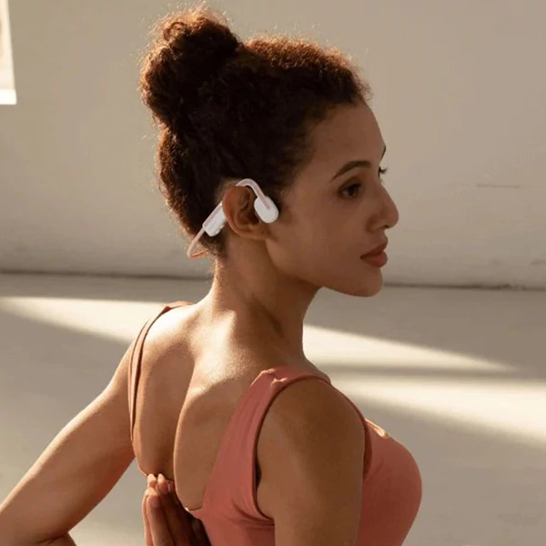 SHOKZ OpenMove nyitott fülhallgató, csontvezetéses Bluetooth sport fejhallgató, IP55 vízálló - Pink