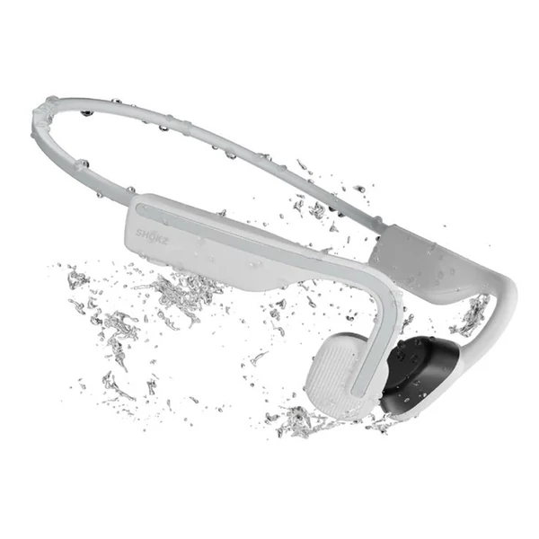 SHOKZ OpenMove nyitott fülhallgató, csontvezetéses Bluetooth sport fejhallgató, IP55 vízálló - Fehér