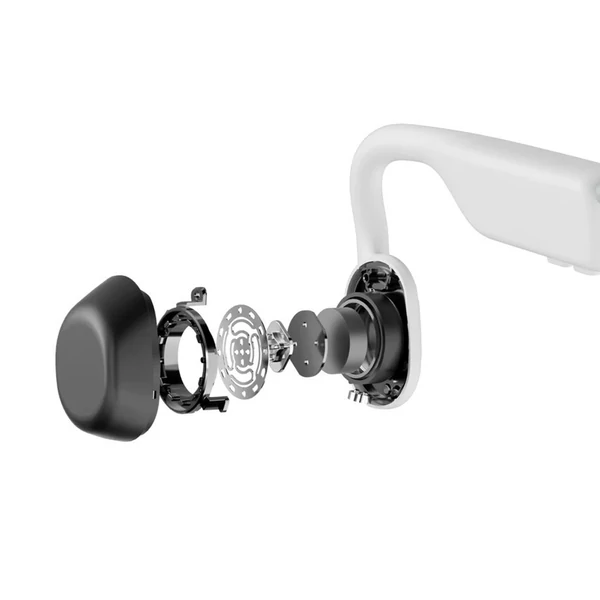 SHOKZ OpenMove nyitott fülhallgató, csontvezetéses Bluetooth sport fejhallgató, IP55 vízálló - Fehér