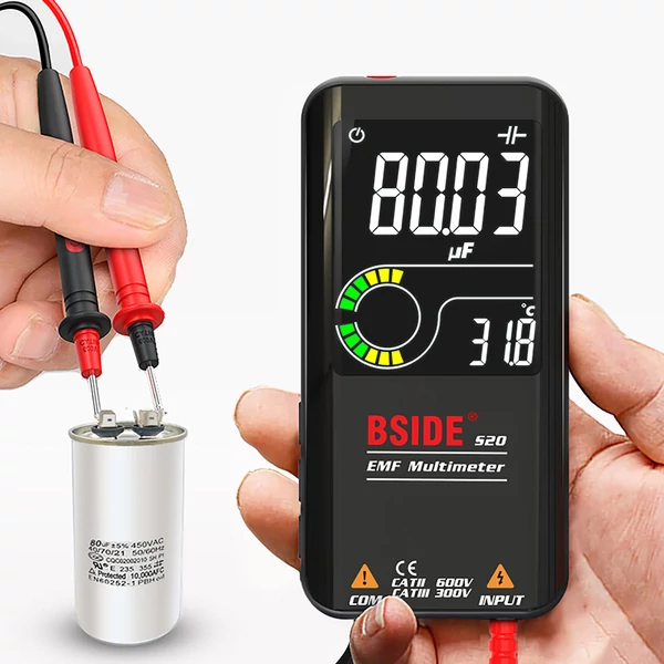Bside S20 elektromágneses sugárzásmérő, intelligens multiméter, színes kijelző, 9999 számláló, automatikus tartomány, nagy pontosságú mérő