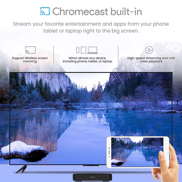 MECOOL KM7 SE Android 11 TV Box, Amlogic S905Y4, 2GB RAM, 32GB ROM, WiFi 6, Bluetooth 5.1, Chromecast, Google Play