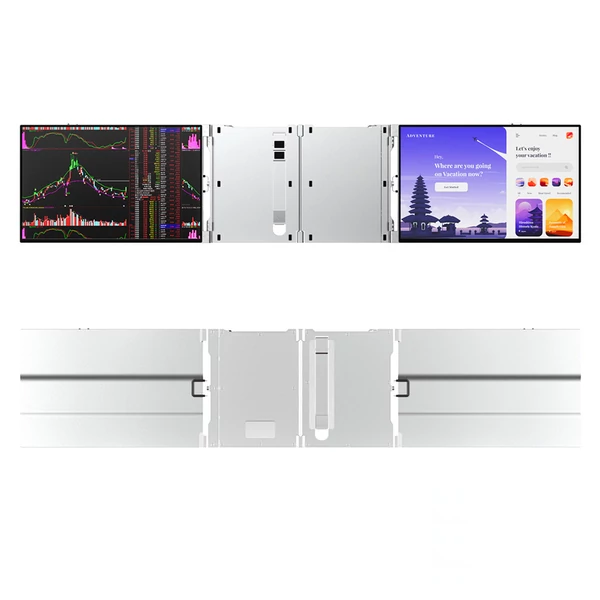 AOSIMAN S140FPC-1 14" hordozható laptop kijelző, 1920×1200, 60Hz, 2×Mini HDMI, 4×Type-C, 13.3–15.6" laptophoz