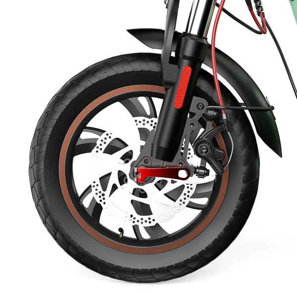 iScooter i12 elektromos roller üléssel, hátsó kosárral, 500W, 36V 7,5Ah, 12" gumi, 25km/h, 35km, dupla fék - Zöld