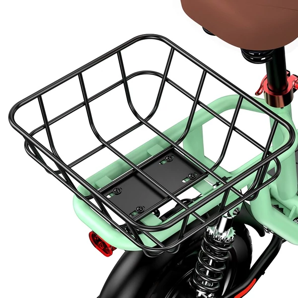 iScooter i12 elektromos roller üléssel, hátsó kosárral, 500W, 36V 7,5Ah, 12" gumi, 25km/h, 35km, dupla fék - Zöld