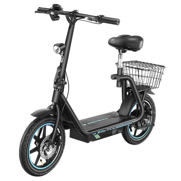 Honeywhale M5 Elite elektromos roller, 14" kerék, 500W motor, 48V 13Ah akkumulátor, 30-35 km hatótáv, 40 km/h, 120 kg teherbírás, IP54 - Fekete