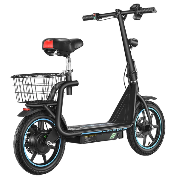 Honeywhale M5 Elite elektromos roller, 14" kerék, 500W motor, 48V 13Ah akkumulátor, 30-35 km hatótáv, 40 km/h, 120 kg teherbírás, IP54 - Fekete