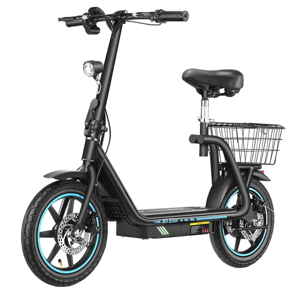 Honeywhale M5 Elite elektromos roller, 14" kerék, 500W motor, 48V 13Ah akkumulátor, 30-35 km hatótáv, 40 km/h, 120 kg teherbírás, IP54 - Fekete