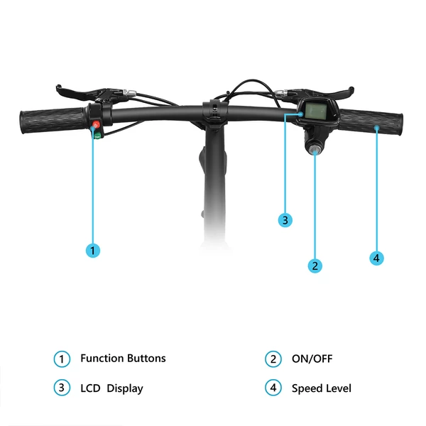 Honeywhale M5 Elite elektromos roller, 14" kerék, 500W motor, 48V 13Ah akkumulátor, 30-35 km hatótáv, 40 km/h, 120 kg teherbírás, IP54 - Fekete