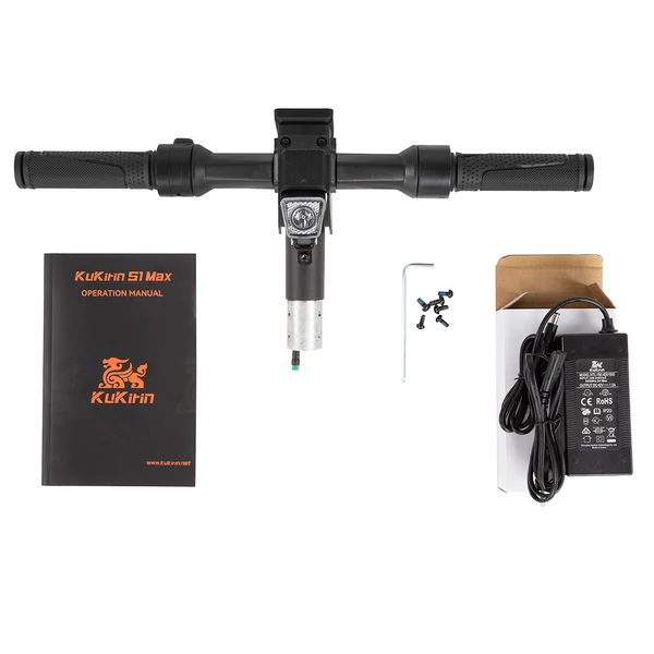 KuKirin S1 Max összecsukható elektromos roller, 350W motor, 36V 10.4Ah akku, 8" kerék, 39km hatótáv, rugós felfüggesztés, nagy kijelző, IP54