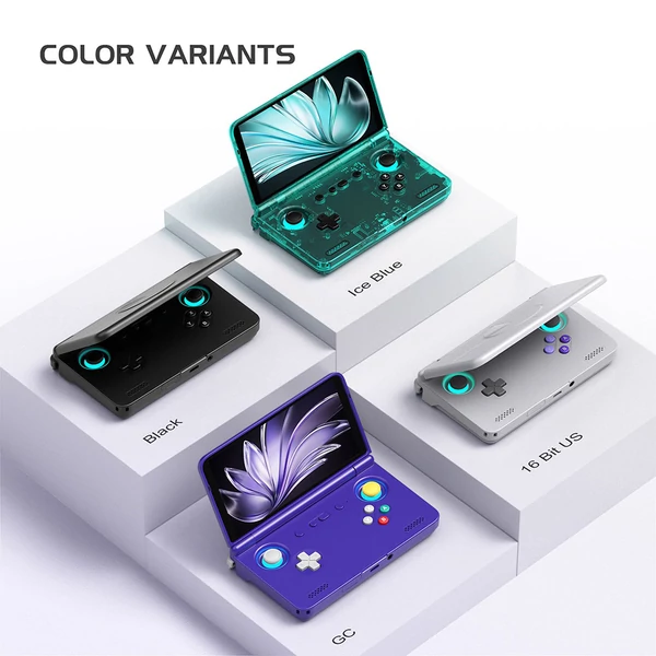 Retroid Pocket Flip 2 retro kézikonzol – Android 13, 5,5" 1080P AMOLED, 8GB+128GB, WiFi 6, HDMI - Kék
