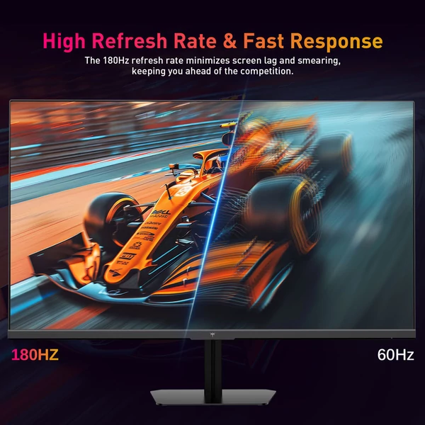 KTC Q24T09 gamer monitor, 24", 2560x1440, 180Hz, IPS, FreeSync/G-Sync, HDR, 126% sRGB, HDMI, DP, fali rögzítés, dönthető
