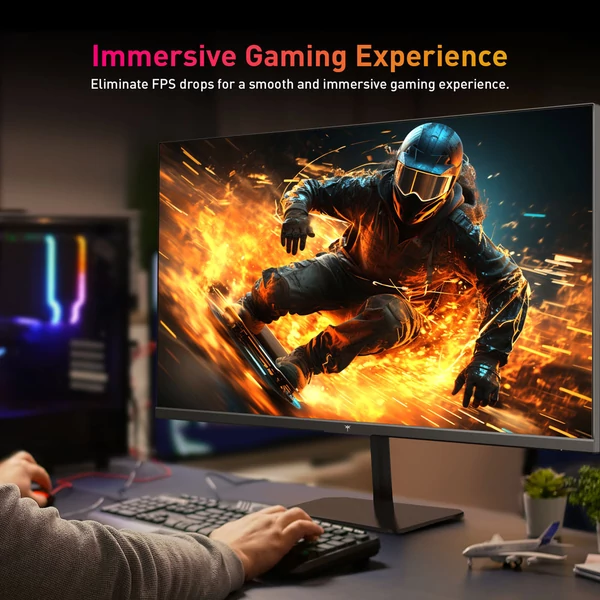 KTC Q24T09 gamer monitor, 24", 2560x1440, 180Hz, IPS, FreeSync/G-Sync, HDR, 126% sRGB, HDMI, DP, fali rögzítés, dönthető