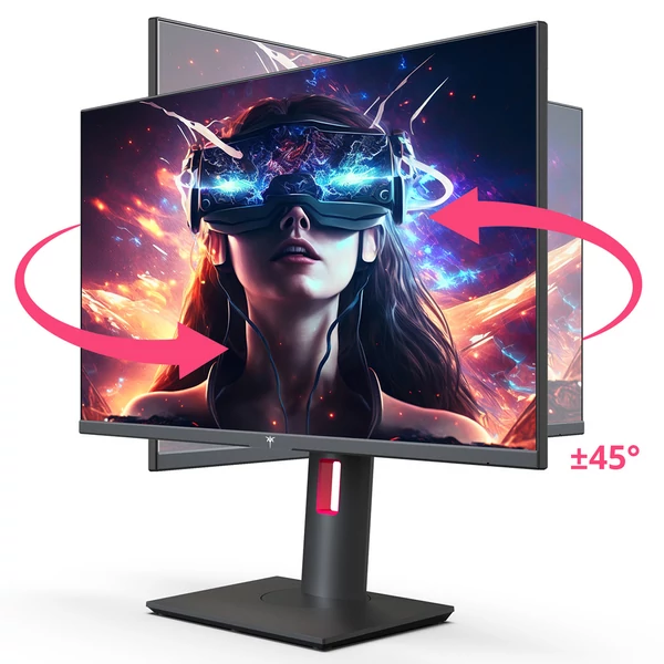 KTC H27P22S 27" gamer monitor, 3840x2160 UHD, HDR400, 160Hz, 1ms, 132% sRGB, FreeSync/G-SYNC, HDMI2.1, DP1.4, állítható állvány