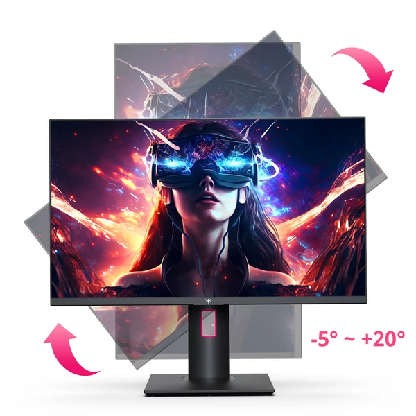 KTC H27P22S 27" gamer monitor, 3840x2160 UHD, HDR400, 160Hz, 1ms, 132% sRGB, FreeSync/G-SYNC, HDMI2.1, DP1.4, állítható állvány
