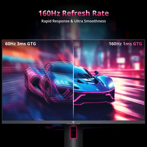 KTC H27P22S 27" gamer monitor, 3840x2160 UHD, HDR400, 160Hz, 1ms, 132% sRGB, FreeSync/G-SYNC, HDMI2.1, DP1.4, állítható állvány