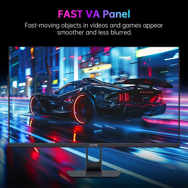 KTC H27E22P 27" FHD gamer monitor, VA panel, 4000:1, 280Hz, 1ms, FreeSync/G-Sync, HDR10, alacsony kékfény, HDMI/DP/USB