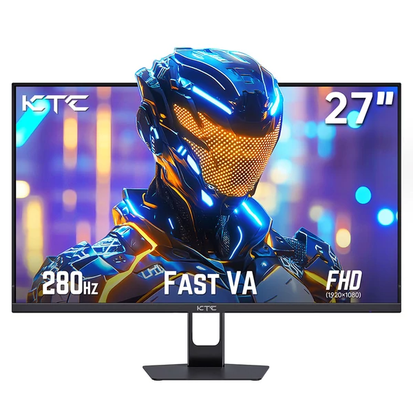 KTC H27E22P 27" FHD gamer monitor, VA panel, 4000:1, 280Hz, 1ms, FreeSync/G-Sync, HDR10, alacsony kékfény, HDMI/DP/USB