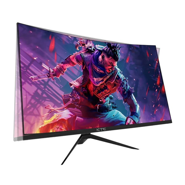 KTC H32S17C 32" 1500R ívelt gamer monitor, 1920x1080 VA, 180Hz, 3000:1, FreeSync/G-Sync, HDMI, DP, VESA, alacsony kékfény